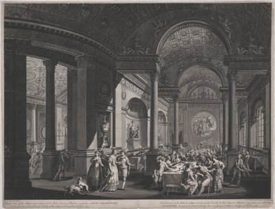 Fete Champetre, 9 June 1774 (Inside of the Supper-Room) by James Caldwall