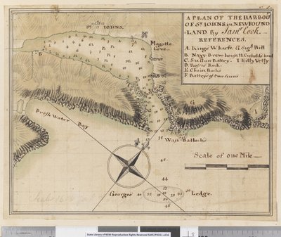 A Plan of the Harbour of St Johns in Newfoundland by James Cook