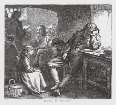 The Jail, Bunyan Asleep by James Dawson Watson
