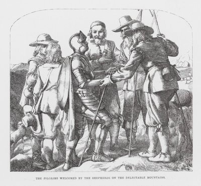 The Pilgrims Welcomed by the Shepherds on the Delectable Mountains by James Dawson Watson