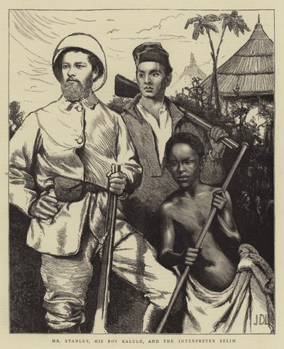 Mr Stanley, His Boy Kalulu, and the Interpreter Selim by James Dromgole Linton