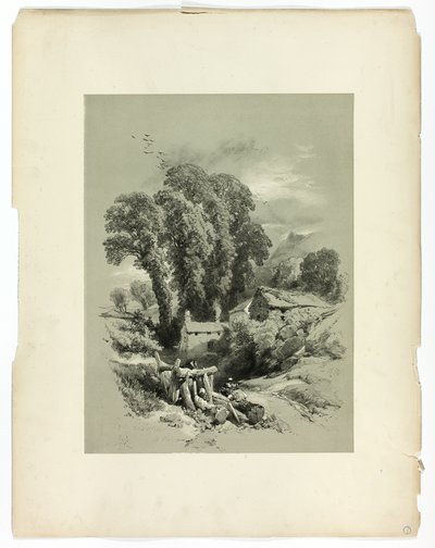 Row W. Trefriw, Wales, from Picturesque Selections by James Duffield Harding