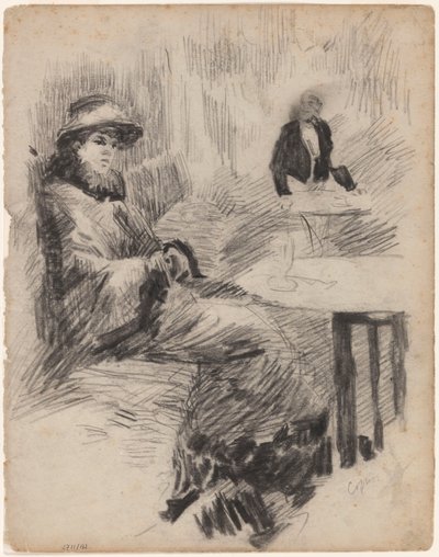 Copy: Woman at a Table in a Café by James Ensor