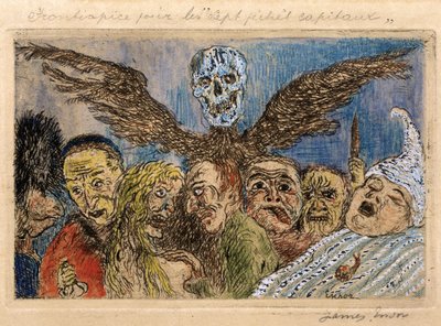 The Deadly Sins Governed by Death by James Ensor