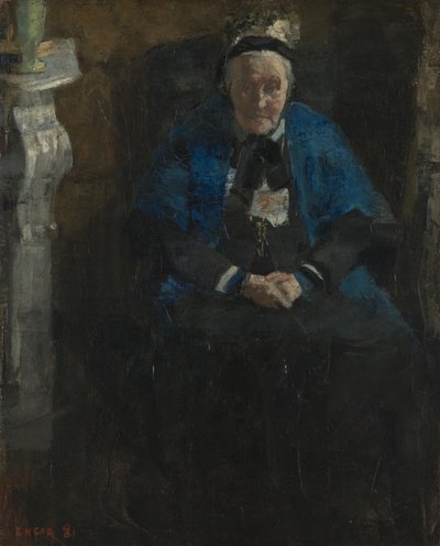 Woman with Blue Shawl by James Ensor