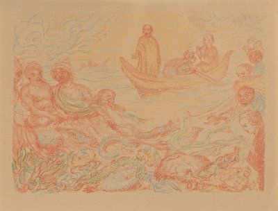XIII. The Miraculous Catch of Fish (from: Scenes from the Life of Christ) by James Ensor