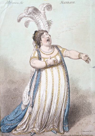 A Bravura Air, Mandane, Published by Hannah Humphrey by James Gillray