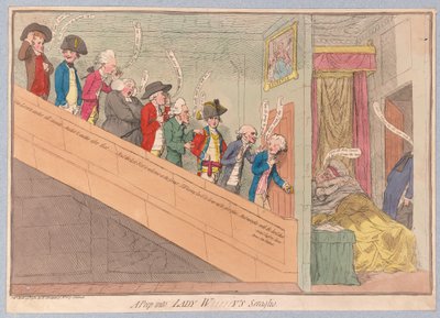 A Peep into Lady W!!!!!ys Seraglio, pub. 1782 by James Gillray