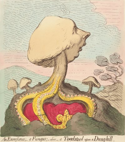 An Excrescence; - A Fungus; - Alias - A Toadstool Upon a Dung-Hill by James Gillray
