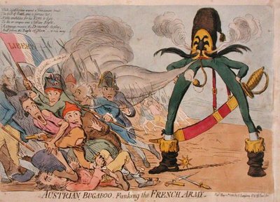 Austrian Bugaboo Funking the French Army by James Gillray