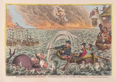 British Tars Towing the Danish Fleet into Harbour: the Broad Bottom Leviathan Trying to Swamp Billy