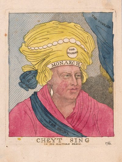 Cheyt Sing in his Eastern Dress by James Gillray