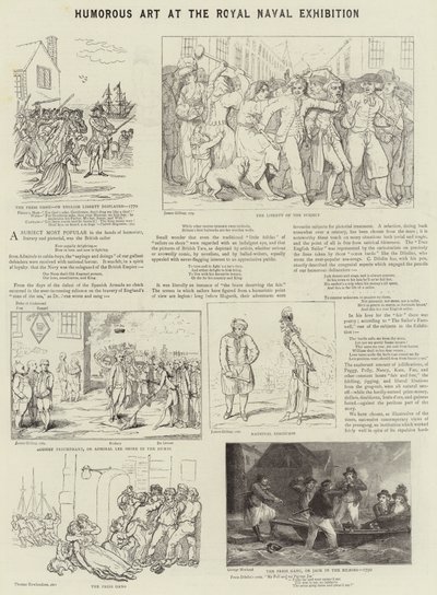 Humorous Art at the Royal Naval Exhibition by James Gillray