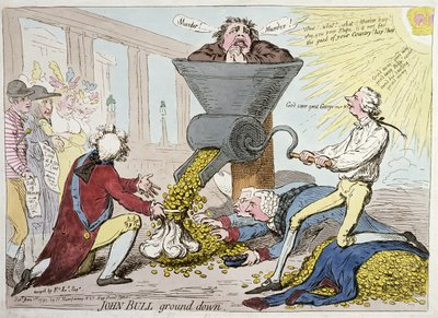 John Bull Ground Down by James Gillray