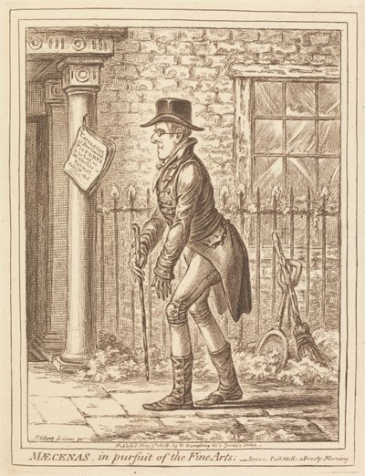 Maecenas, in Pursuit of the Fine Arts by James Gillray