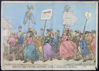 Procession to the Hustings after a Successful Canvass by James Gillray