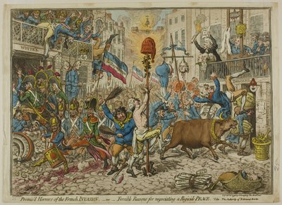 Promised Horrors of the French Invasion by James Gillray