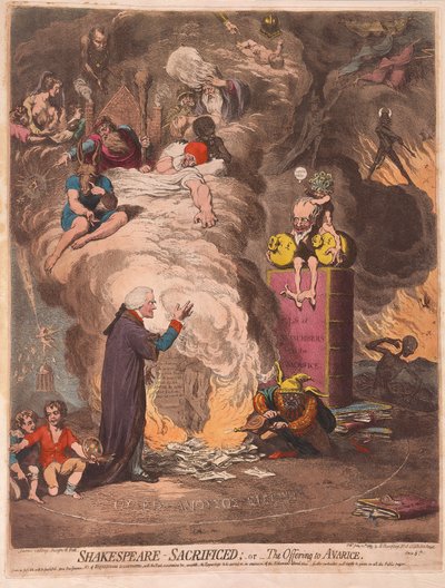 Shakespeare Sacrificed or the Offering of Avarice by James Gillray