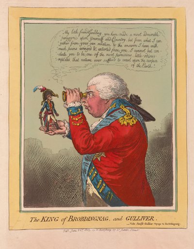 The King of Brobdingnag and Gulliver, pub. 1803 by James Gillray