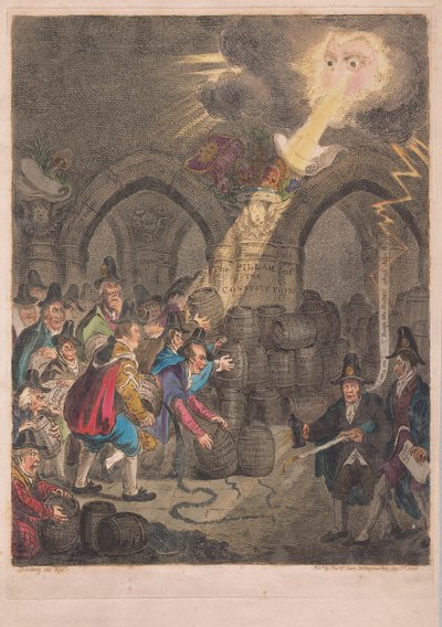 The Pillar of the Constitution, pub. 1835 by James Gillray
