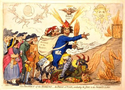 The Prophet of the Hebrews - the Prince of Peace conducting the Jews to the Promised Land by James Gillray