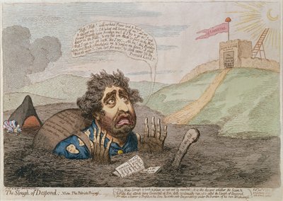 The Slough of Despond, published by Hannah Humphrey in 1793 by James Gillray