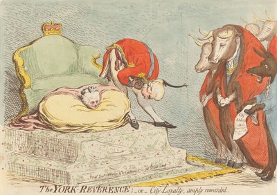 The York Reverence; or City Loyalty Amply Rewarded by James Gillray