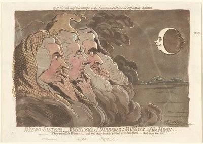 Weird-Sisters; Ministers of Darkness; Minions of the Moon by James Gillray