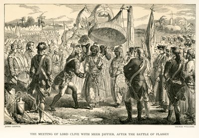 The meeting of Lord Clive with Meer Jaffier, after the battle of Plassey by James Godwin