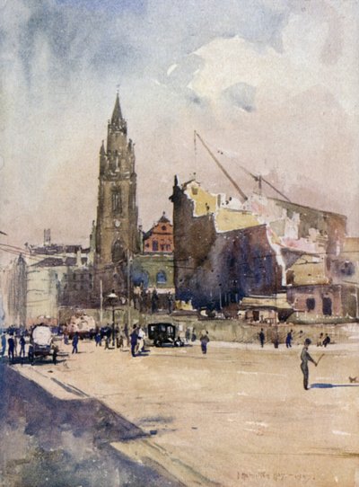 St Nicholas Church and the Last of Tower Buildings by James Hamilton Hay