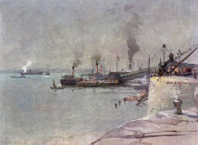 The Landing Stage, South End by James Hamilton Hay