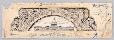 U.S. Capitol Building, Under an Arch of the Thirteen States by James Henry Moser