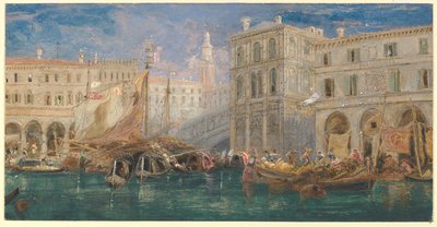 The Orange Market, with the Rialto Bridge Beyond, Venice by James Holland