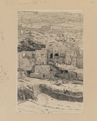 A corner of the village of Siloam, illustration from The Life of Our Lord Jesus Christ by James Jacques Joseph Tissot