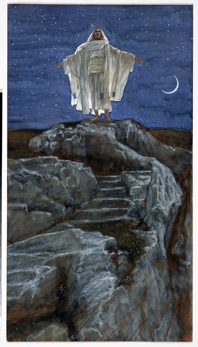 Christ Going Out Alone into a Mountain to Pray, illustration for The Life of Christ, c.1886-94 by James Jacques Joseph Tissot