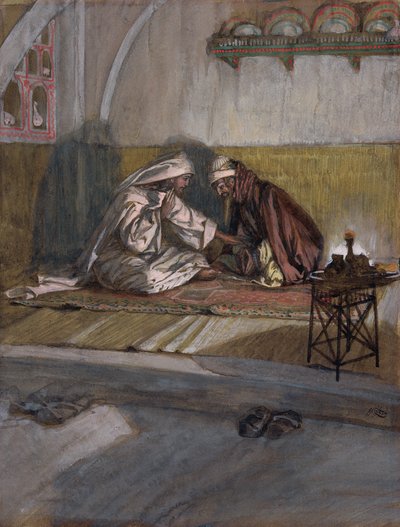 Christ Talks with Nicodemus, illustration for The Life of Christ, c.1886-94 by James Jacques Joseph Tissot