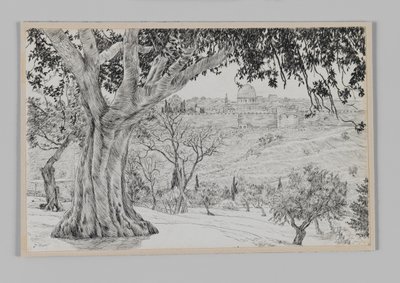 Half way up the Mount of Olives, illustration from The Life of Our Lord Jesus Christ by James Jacques Joseph Tissot