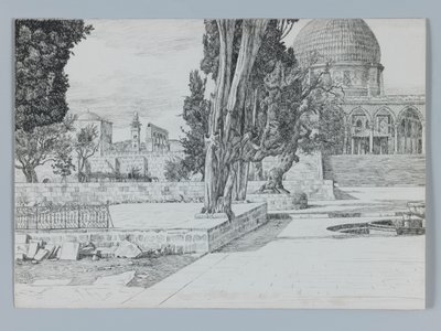 Haram, Mosque of Es-Sakrah, illustration from The Life of Our Lord Jesus Christ by James Jacques Joseph Tissot
