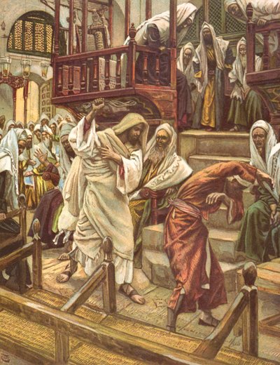 Jesus Heals a Man Possessed by a Demon in the Synagogue, illustration for 