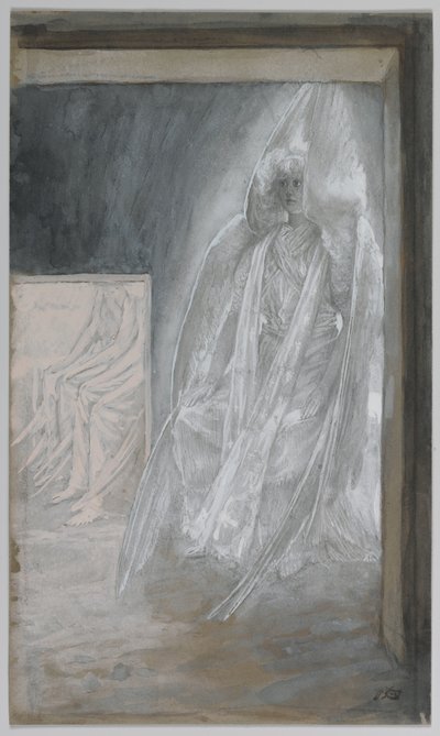 The Angel Seated on the Stone of the Tomb, illustration from The Life of Our Lord Jesus Christ by James Jacques Joseph Tissot
