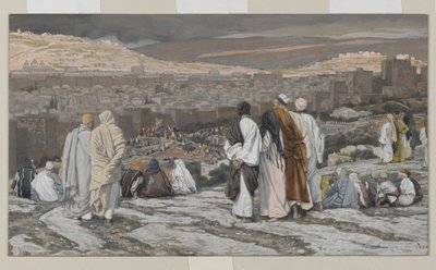 The Disciples Having Left Their Hiding Place Watch from Afar in Agony, illustration from The Life of Our Lord Jesus Christ by James Jacques Joseph Tissot
