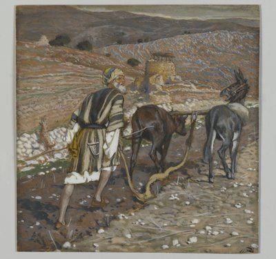 The Man at the Plough, illustration from The Life of Our Lord Jesus Christ by James Jacques Joseph Tissot