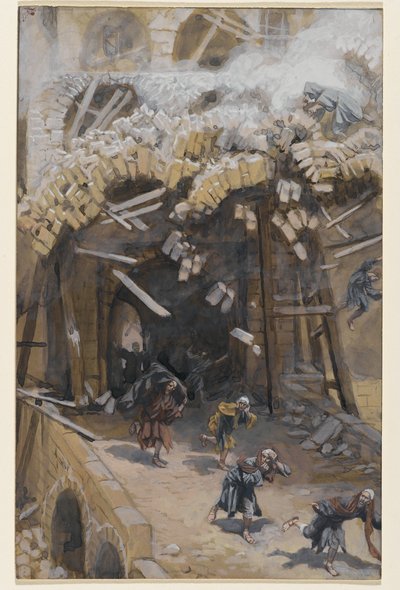 The Tower of Siloam, illustration from The Life of Our Lord Jesus Christ by James Jacques Joseph Tissot