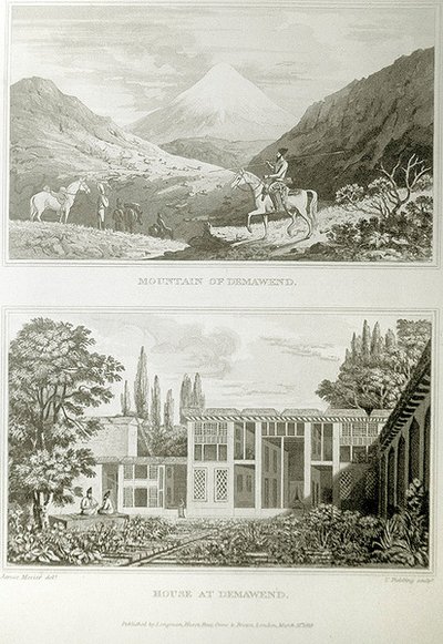 Mountain and House at Demavend, 1818 by James Justinian Morier