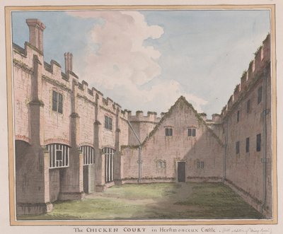 Herstmonceux Castle, East Sussex: The Chicken Court by James Lambert  of Lewes