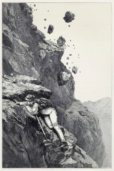 A Cannonade on the Matterhorn, from Scrambles amongst the Alps in the years 1860 - 69, pub. 1871 by James Mahoney