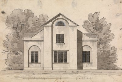 Preparatory Drawing for Design 1, Plate 1 of A Collection of Designs for Rural Retreats by James Malton