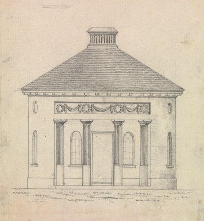 Preparatory Drawing for Design 30, Plate 31 of A Collection of Designs for Rural Retreats by James Malton