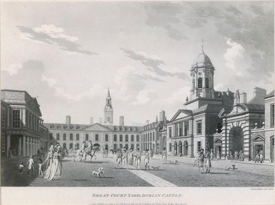 The Upper Yard, Dublin Castle by James Malton