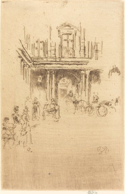 A Corner of the Palais Royal by James Abbott McNeill Whistler